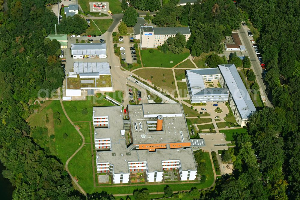 Aerial photograph Rüdersdorf - Hospital grounds of the Clinic Immanuel Klinik Ruedersdorf in Ruedersdorf in the state Brandenburg, Germany
