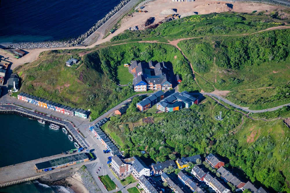 Aerial photograph Helgoland - Hospital grounds of the Clinic Insel Krankenhaus in Helgoland in the state Schleswig-Holstein, Germany