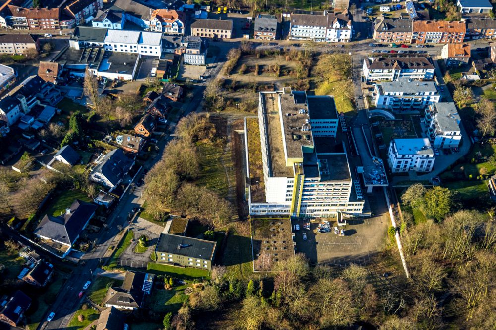 Hamm from above - Hospital grounds of the Clinic St. Josef-Krankenhaus Hamm-Bockum-Hoevel on Albert-Struck-Strasse in the district Bockum-Hoevel in Hamm in the state North Rhine-Westphalia, Germany