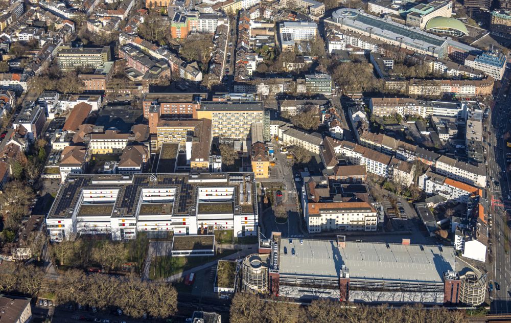 Aerial photograph Dortmund - Hospital grounds of the Clinic of Klinikum Dortmund gGmbH on street Beurhausstrasse in the district Cityring-West in Dortmund at Ruhrgebiet in the state North Rhine-Westphalia, Germany