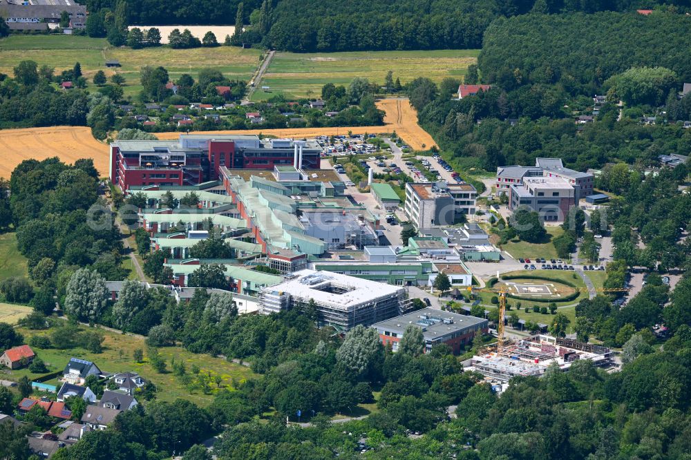 Osnabrück from the bird's eye view: Hospital grounds of the Clinic Klinikum Osnabrueck GmbH in Osnabrueck in the state Lower Saxony, Germany