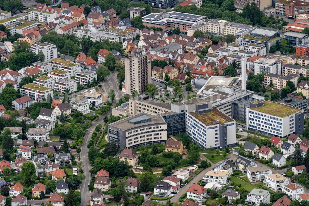 Aerial image Reutlingen - Hospital grounds of the Clinic Klinikum on Steinenberg Reutlingen in Reutlingen in the state Baden-Wuerttemberg, Germany