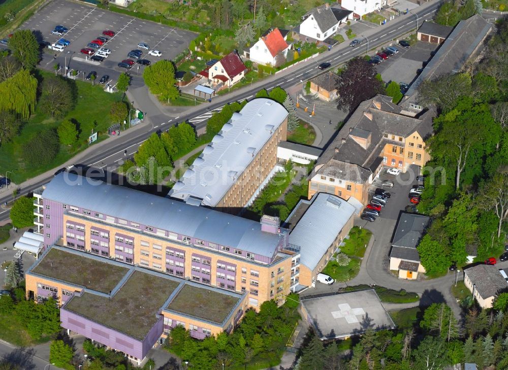 Aerial photograph Sondershausen - Hospital grounds of the Clinic KMG Kliniken in the district Bendeleben in Sondershausen in the state Thuringia, Germany