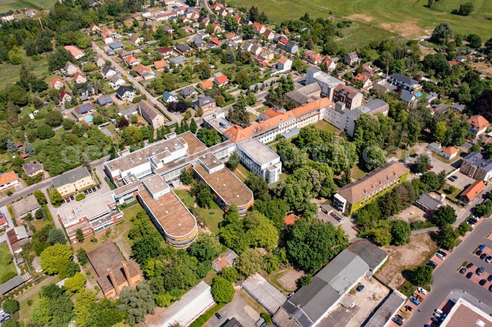 Aerial image Luckenwalde - Hospital grounds of the Clinic KMG Klinikum Luckenwalde in Luckenwalde in the state Brandenburg, Germany