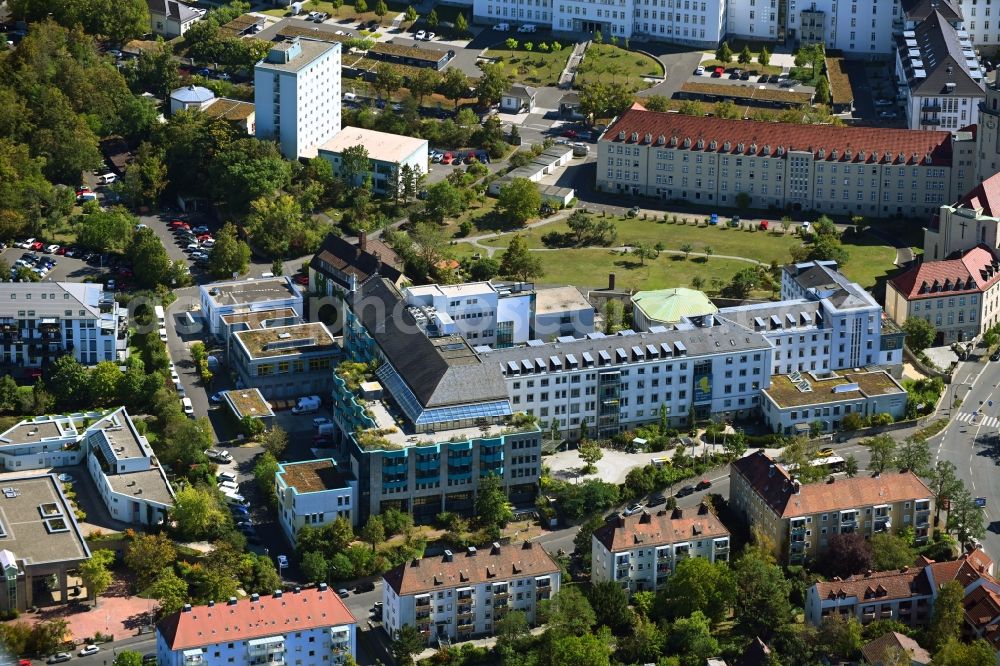 Aerial photograph Würzburg - Hospital grounds of the Clinic of KWM Missioklinik on Salvatorstrasse in the district Frauenland in Wuerzburg in the state Bavaria, Germany