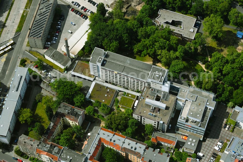 Berlin from above - Hospital grounds of the Clinic Maria Heimsuchung Caritas Klinik Pankow on Breite Strasse in the district Pankow in Berlin, Germany