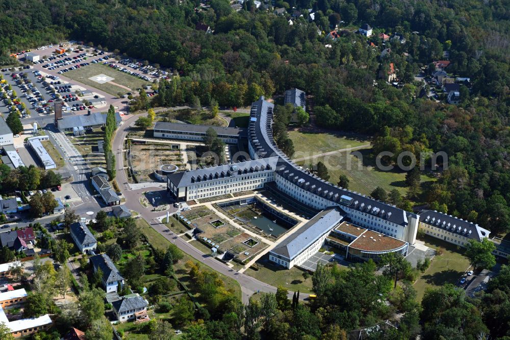 Halle (Saale) from above - Hospital grounds of the Clinic Martha-Maria on Roentgenstrasse in the district Doelau in Halle (Saale) in the state Saxony-Anhalt, Germany