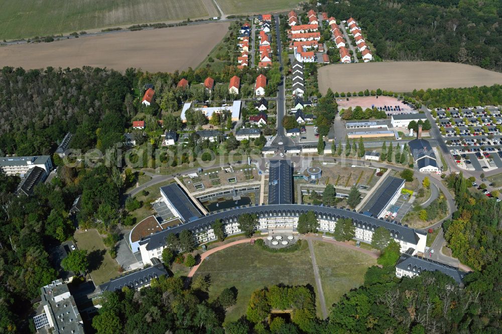 Halle (Saale) from above - Hospital grounds of the Clinic Martha-Maria on Roentgenstrasse in the district Doelau in Halle (Saale) in the state Saxony-Anhalt, Germany