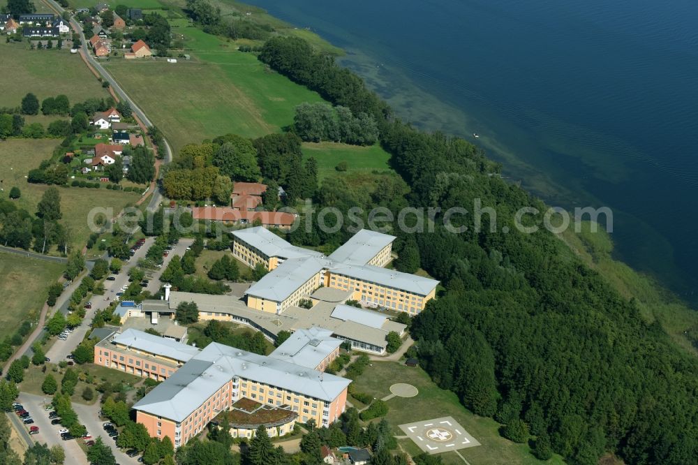 Plau am See from above - Hospital grounds of the Clinic MediClin Krankenhaus Plau am See Quetziner Strasse in Plau am See in the state Mecklenburg - Western Pomerania