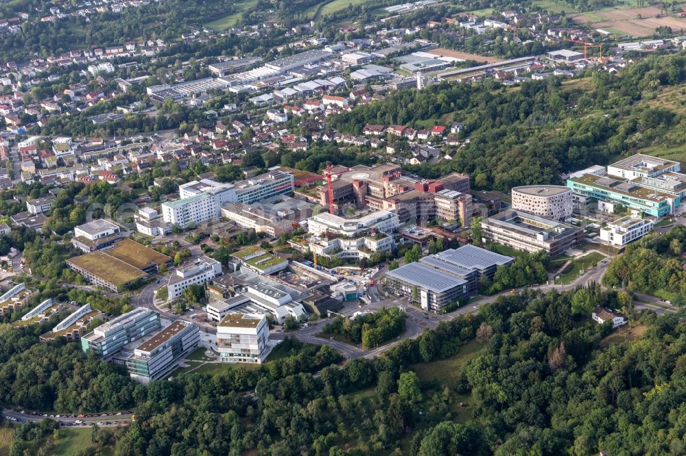 Aerial photograph Tübingen - Hospital grounds of the Clinic Medizinische Universitaetsklinik on Schnarrenberg in Tuebingen in the state Baden-Wurttemberg, Germany