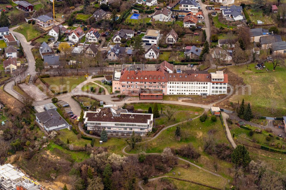 Aerial image Ettenheim - Hospital grounds of the Clinic Ortenauklinikum Lahr Ettenheim in Ettenheim in the state Baden-Wuerttemberg, Germany