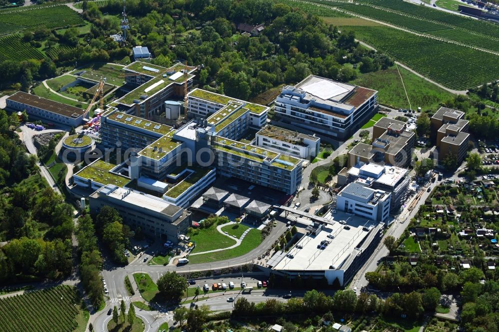 Aerial photograph Stuttgart - Hospital grounds of the Clinic Robert-Bosch-Krankenhaus in the district Bad Cannstatt in Stuttgart in the state Baden-Wurttemberg, Germany