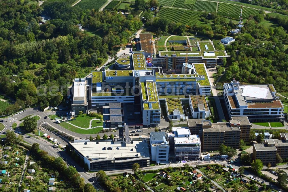 Stuttgart from above - Hospital grounds of the Clinic Robert-Bosch-Krankenhaus in the district Bad Cannstatt in Stuttgart in the state Baden-Wurttemberg, Germany