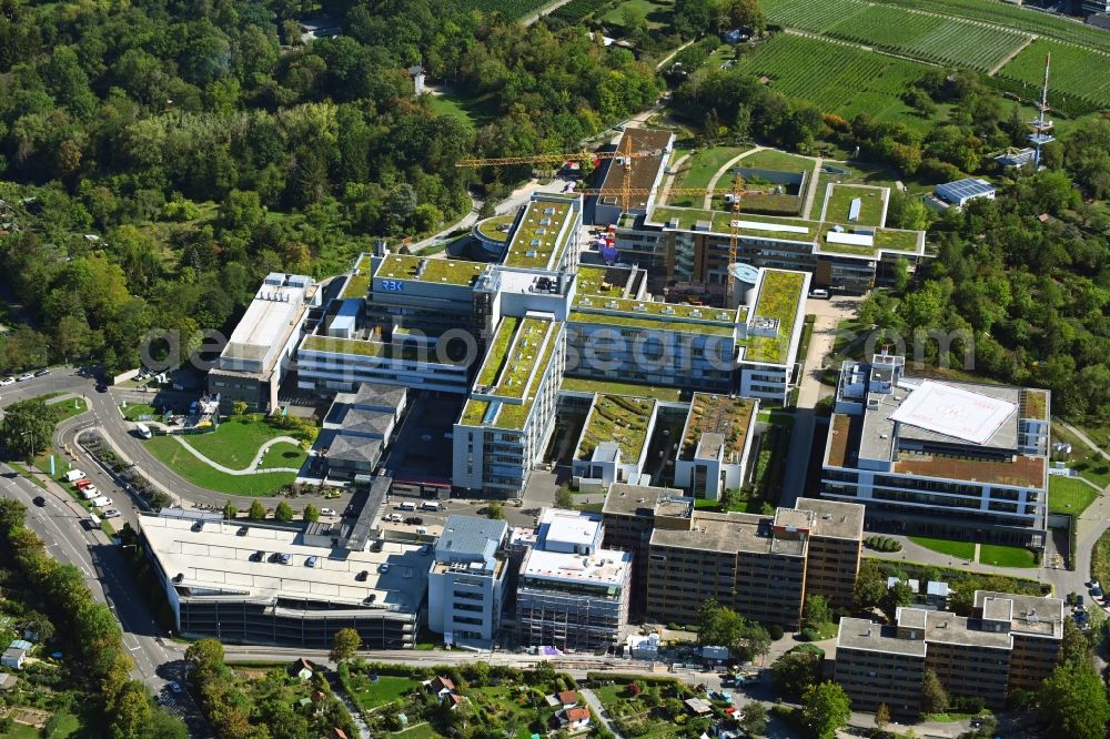 Stuttgart from the bird's eye view: Hospital grounds of the Clinic Robert-Bosch-Krankenhaus in the district Bad Cannstatt in Stuttgart in the state Baden-Wurttemberg, Germany