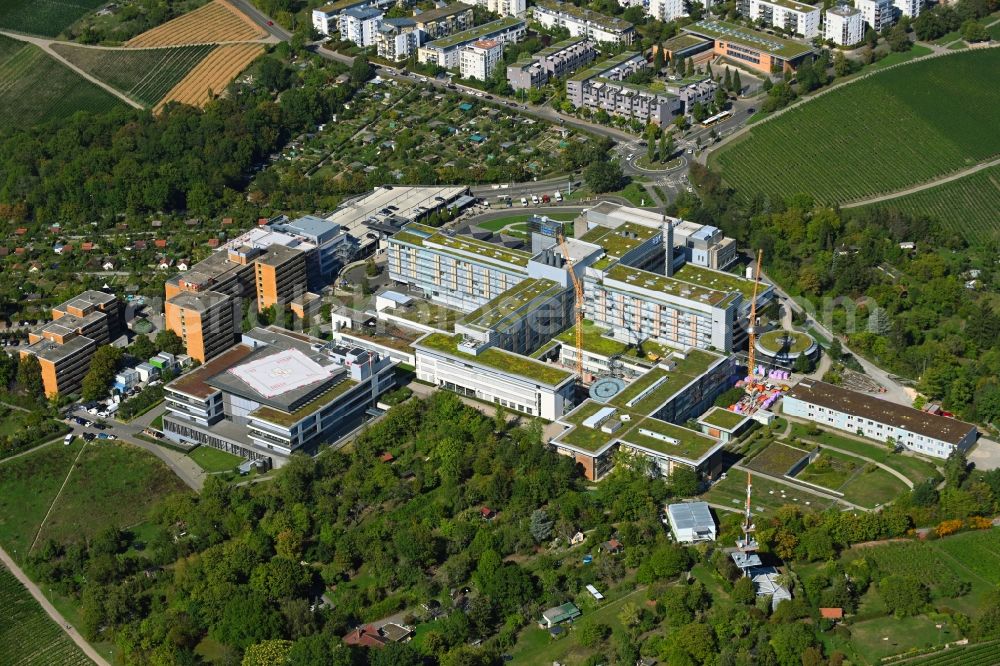 Stuttgart from the bird's eye view: Hospital grounds of the Clinic Robert-Bosch-Krankenhaus in the district Bad Cannstatt in Stuttgart in the state Baden-Wurttemberg, Germany