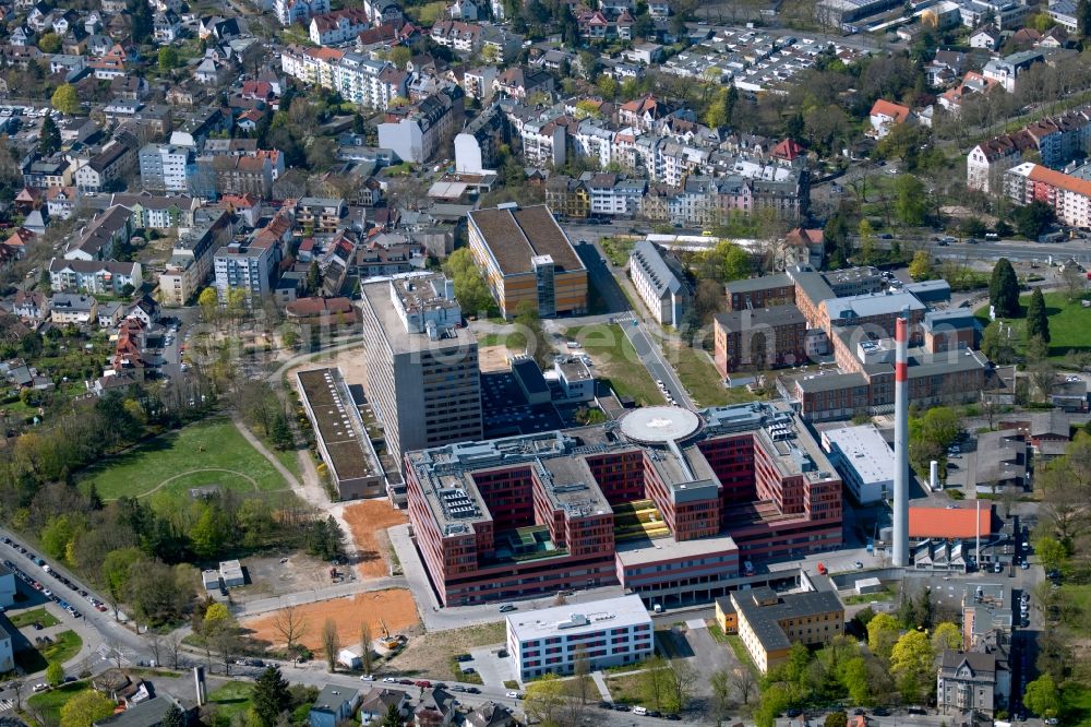 Aerial photograph Offenbach am Main - Hospital grounds of the Clinic Sana-Klinikum in the district Frankfurt am Main Sued in Offenbach am Main in the state Hesse, Germany