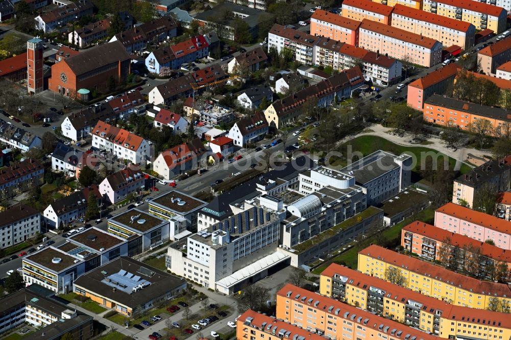 Aerial photograph Nürnberg - Hospital grounds of the Clinic St. Theresien-Krankenhaus in the district Schoppershof in Nuremberg in the state Bavaria, Germany