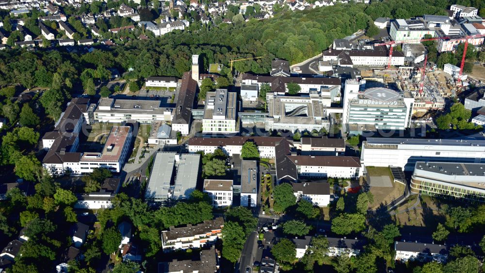 Bonn from above - Hospital grounds of the Clinic Universitaetsklinikum Bonn on Venusberg- Campus in Bonn in the state North Rhine-Westphalia, Germany