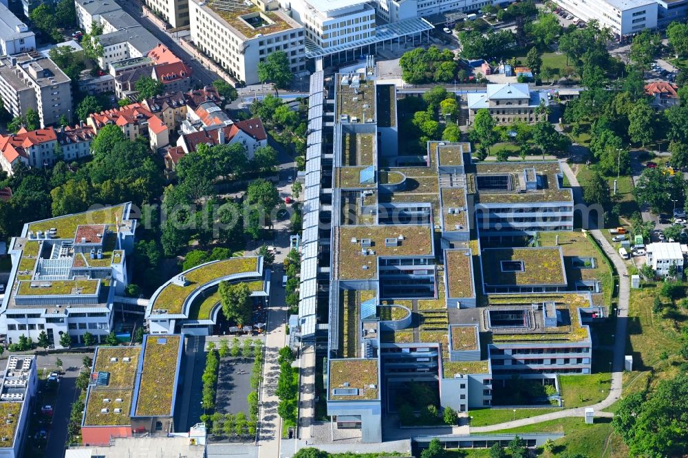 Erlangen from the bird's eye view: Hospital grounds of the Clinic Universitaetsklinikum Erlangen in Erlangen in the state Bavaria, Germany