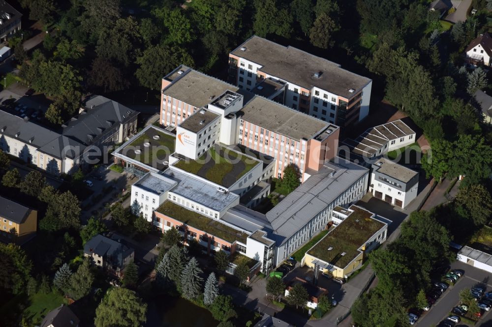 Aerial photograph Stollberg/Erzgeb. - Hospital grounds of Kreiskrankenhaus Stollberg gGmbH in Stollberg/Erzgeb. in the state Saxony