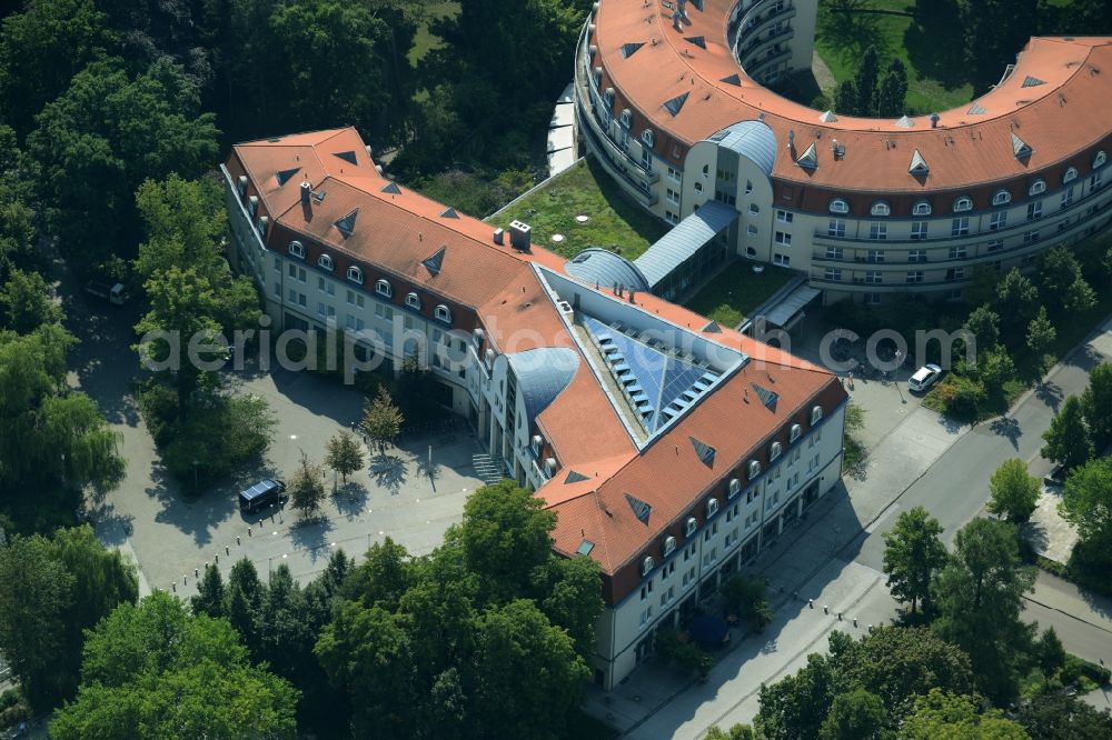 Bad Schmiedeberg from above - Hospital grounds of the rehabilitation center for orthopedics and gynecology of the spa in Bad Schmiedeberg in the state Saxony-Anhalt