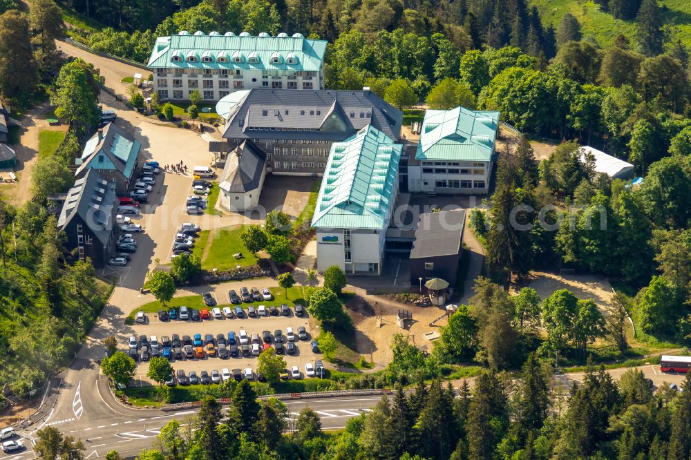Feldberg (Schwarzwald) from the bird's eye view: Hospital grounds of the rehabilitation center Caritas-Haus Feldberg gGmbH in Feldberg (Schwarzwald) Black Forest in the state Baden-Wuerttemberg, Germany