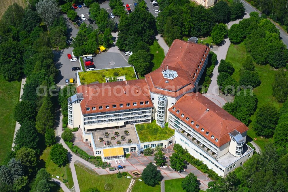 Aerial image Bad Brambach - Hospital grounds of the rehabilitation center Dr. Ebel Fachklinik in Bad Brambach in the state Saxony, Germany