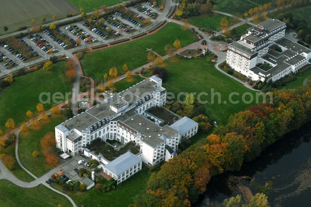 Aerial image Flechtingen - Hospital grounds of the rehabilitation center in Flechtingen in the state Saxony-Anhalt, Germany