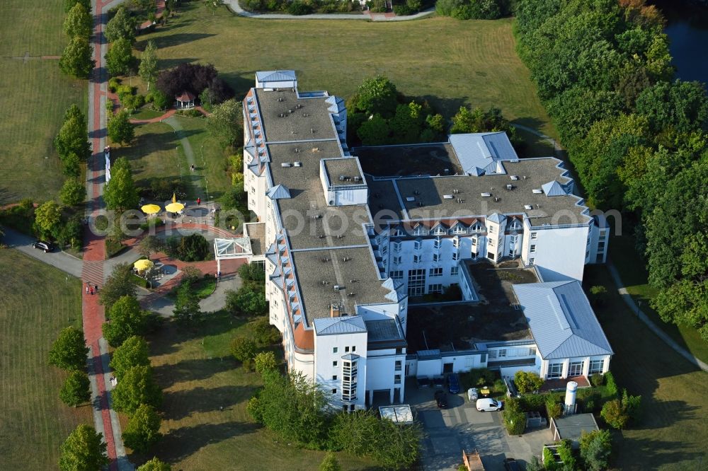 Aerial image Flechtingen - Hospital grounds of the rehabilitation center in Flechtingen in the state Saxony-Anhalt, Germany