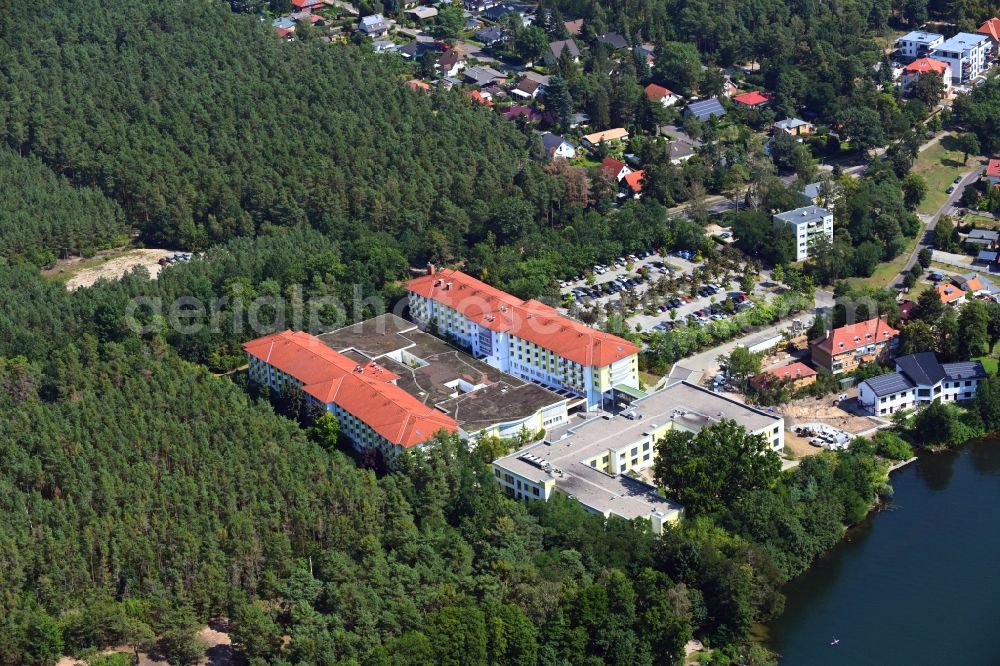 Aerial image Grünheide (Mark) - Hospital grounds of the rehabilitation center MEDIAN Klinik Gruenheide in Gruenheide (Mark) in the state of Brandenburg
