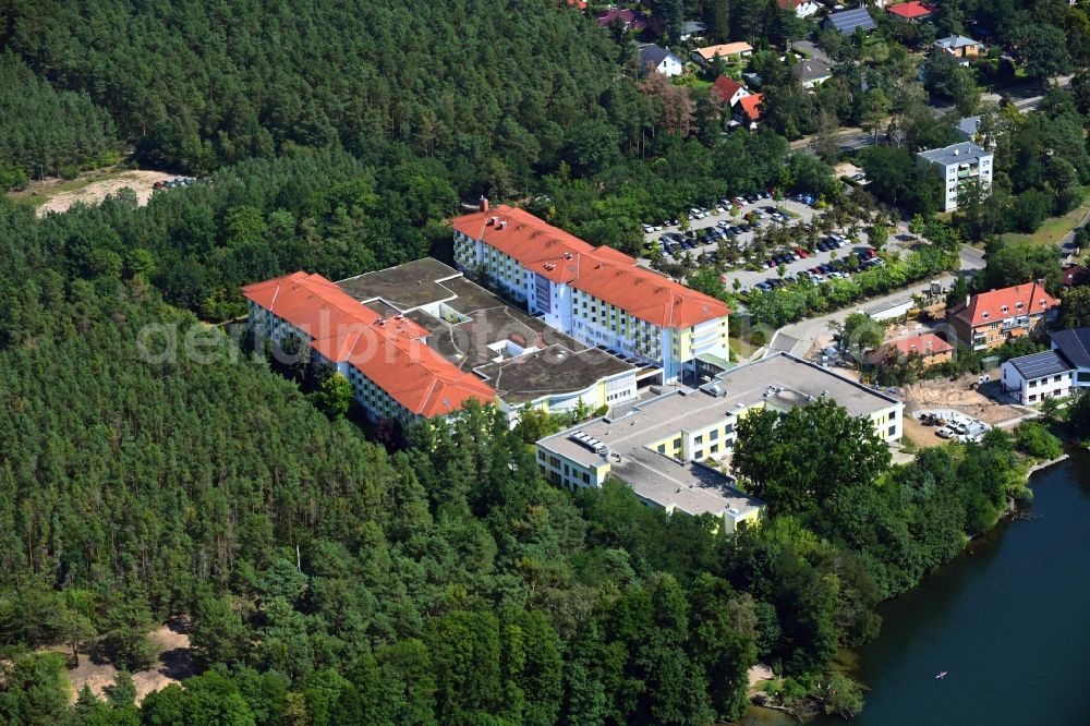 Aerial photograph Grünheide (Mark) - Hospital grounds of the rehabilitation center MEDIAN Klinik Gruenheide in Gruenheide (Mark) in the state of Brandenburg
