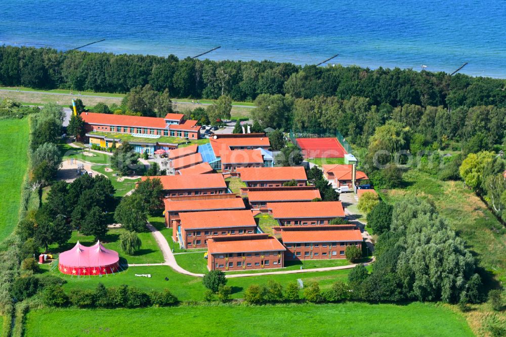 Zingst from above - Hospital grounds of the rehabilitation center Ostseeklinik Zingst in Zingst at the baltic sea coast in the state Mecklenburg - Western Pomerania, Germany
