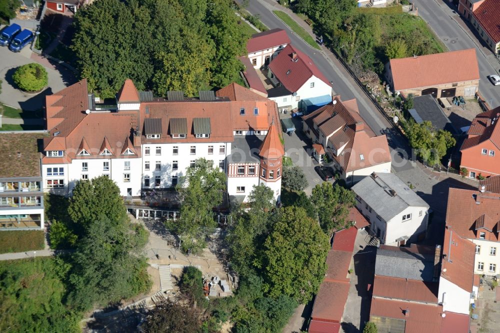 Aerial image Buckow (Märkische Schweiz) - Hospital grounds of the rehabilitation center Waldfrieden in Buckow (Maerkische Schweiz) in the state of Brandenburg