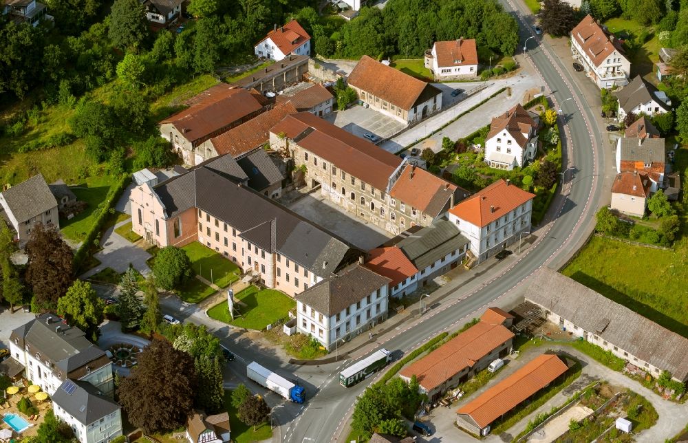 Bredelar from above - View of the abbey Bredelar in the state of North Rhine-Westphalia