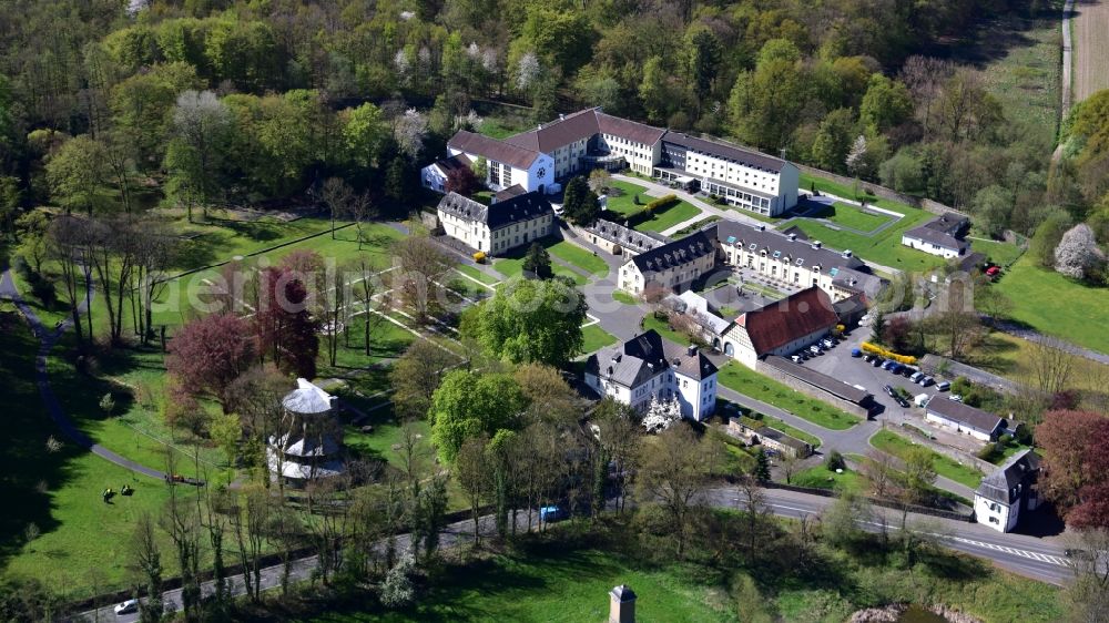 Königswinter from the bird's eye view: Heisterbach Monastery with ruins of a monastery in Koenigswinter in the state North Rhine-Westphalia, Germany