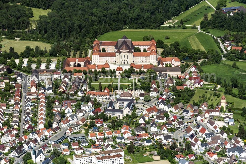 Aerial photograph Ulm - The monastery Wiblingen in Ulm is a former Benedictine abbey in the state of Baden-Wuerttemberg