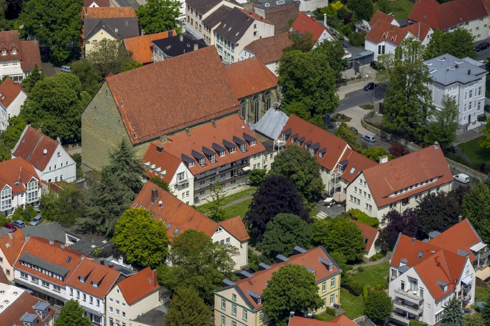 Soest from above - Monastery church of the Franciscan monastery to Soest in North Rhine-Westphalia