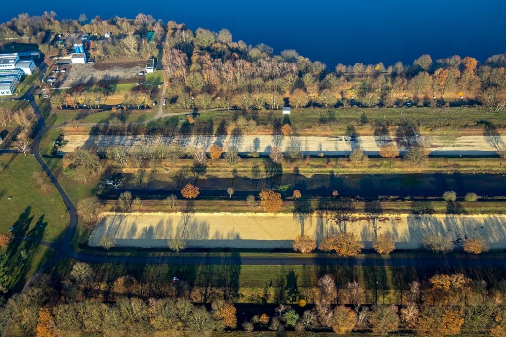 Haltern am See from the bird's eye view: Sewage work washbasins, cleansing steps and water treatment plant of the Gelsenwasser AG in holders in the lake in the federal state North Rhine-Westphalia