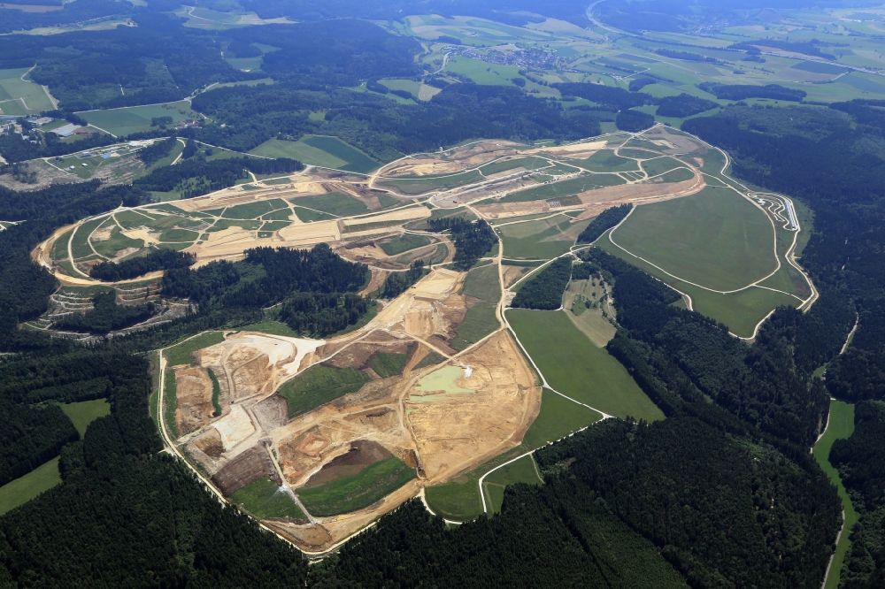 Aerial photograph Immendingen - Conversion area for the Daimler AG Proving ground and Technologie Center on the site of the former military training area in Immendingen in the state Baden-Wuerttemberg