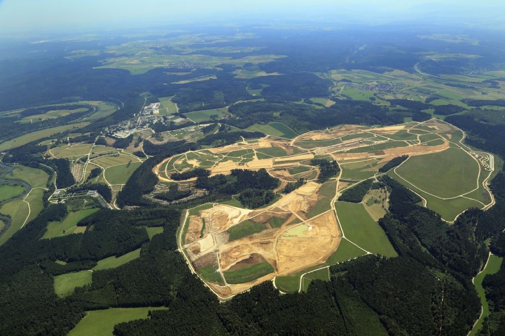 Immendingen from above - Conversion area for the Daimler AG Proving ground and Technologie Center on the site of the former military training area in Immendingen in the state Baden-Wuerttemberg