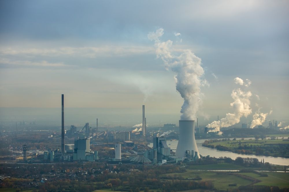 Aerial image Duisburg - View of the power station Duisburg Walsum in the state North Rhine-Westphalia