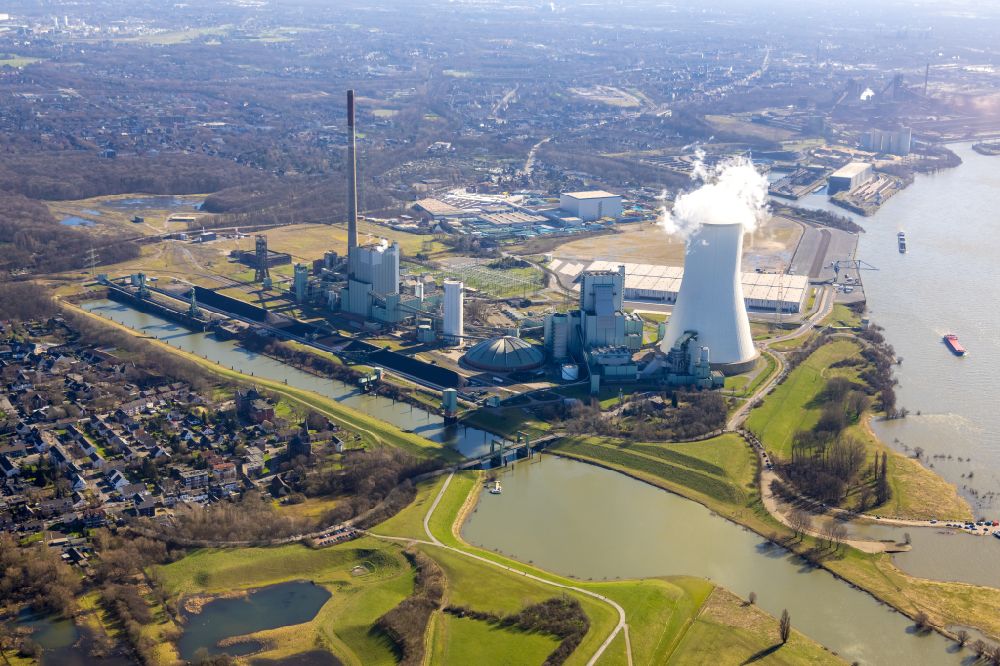 Duisburg from the bird's eye view: Power station Duisburg Walsum in the state North Rhine-Westphalia