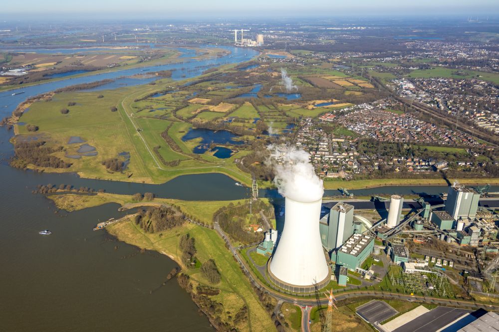 Duisburg from the bird's eye view: Power station Duisburg Walsum in the state North Rhine-Westphalia