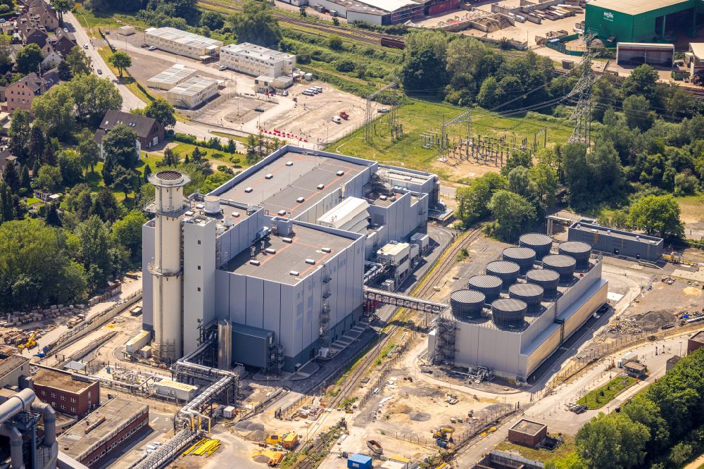 Aerial photograph Herne - Power plants of a gas and steam power plant of STEAG GmbH in Herne in the federal state of North Rhine-Westphalia, Germany