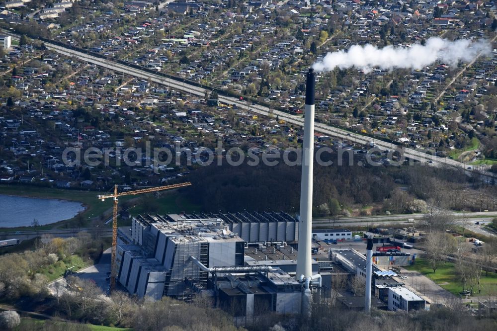 Aerial photograph Glostrup - Power plants and exhaust towers of Waste incineration plant station Vestforbraending Ejby Mosevej in Glostrup in Region Hovedstaden, Denmark