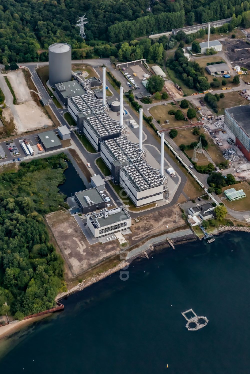 Aerial image Kiel - Power plants Coastal power plant Kiel on the east bank of Kiel in the district Neumuehlen-Dietrichsdorf in Kiel in the state Schleswig-Holstein, Germany