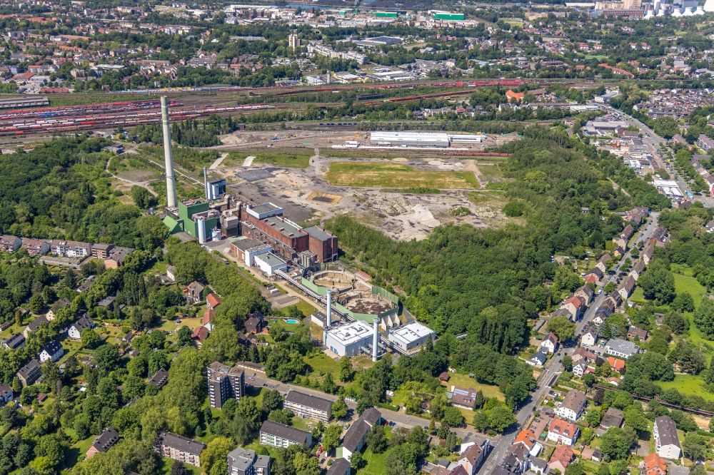 Aerial image Herne - Power plant of the coal thermal power station Shamrock on site of the former mining pit Shamrock in the Wanne-Eickel part of Herne in the state of North Rhine-Westphalia