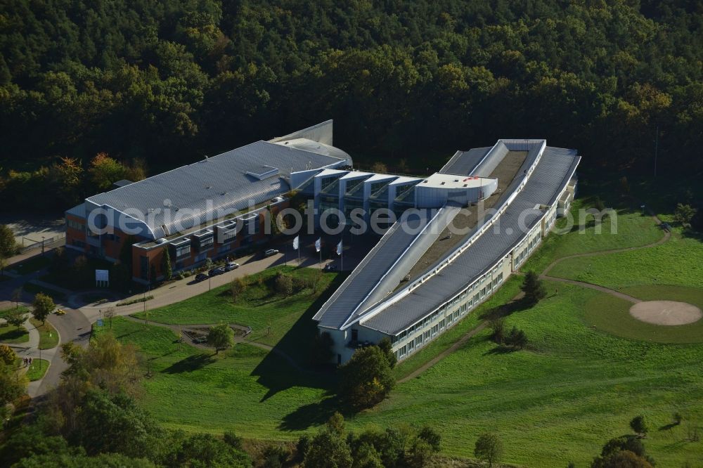 Coswig (Anhalt) from above - Building of the Hospital of MediClin Heart Center in Coswig (Anhalt) in Saxony-Anhalt