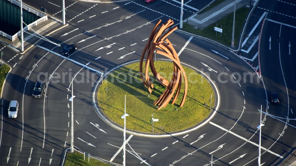 Aerial photograph Bonn - Roundabout on the Friedrich-Ebert-Allee in Bonn in the state North Rhine-Westphalia, Germany