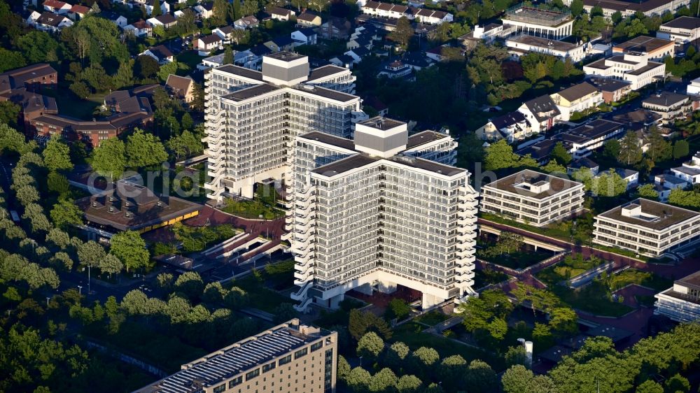 Aerial photograph Bonn - Cross Buildings in Bonn in the state North Rhine-Westphalia, Germany